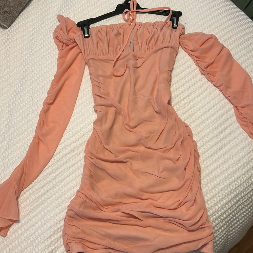 Pink rouched dress